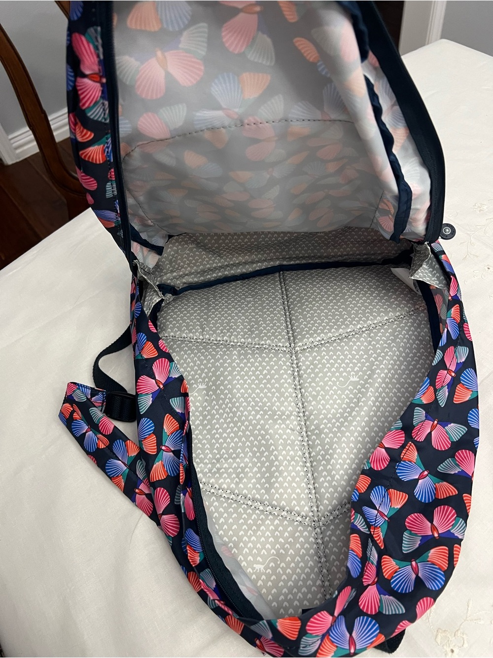 Kipling Multicolor Butterfly School Backpack - Picture 5 of 13